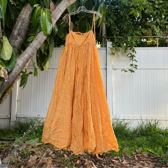 Free People Emmaline Floral Dress in yellow. - Picture 2 of 12